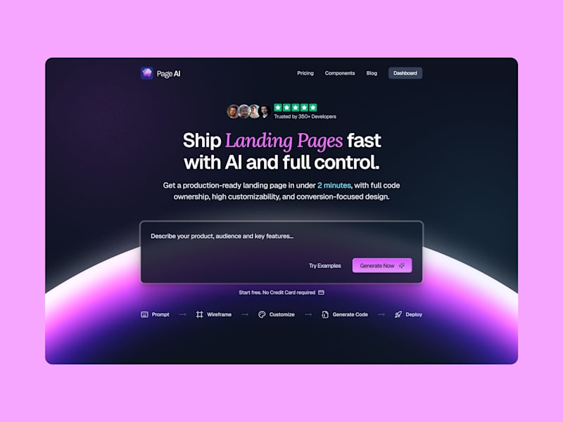 Cover image for Landing Page Redesign for PageAI