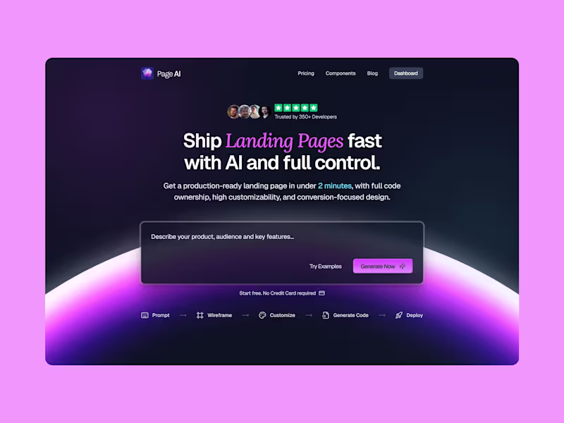 Cover image for Landing Page Redesign for PageAI