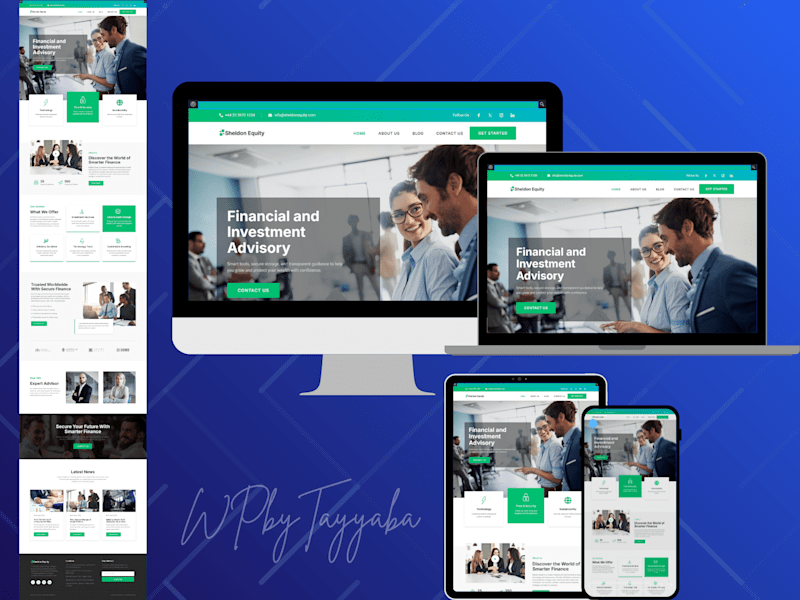 Cover image for Corporate Website for Sheldon Equity – Financial Services Firm