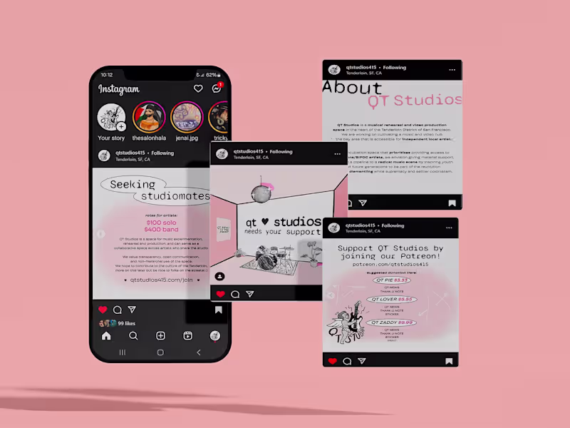Cover image for QT Studios Instagram Strategy & Campaign Highlights