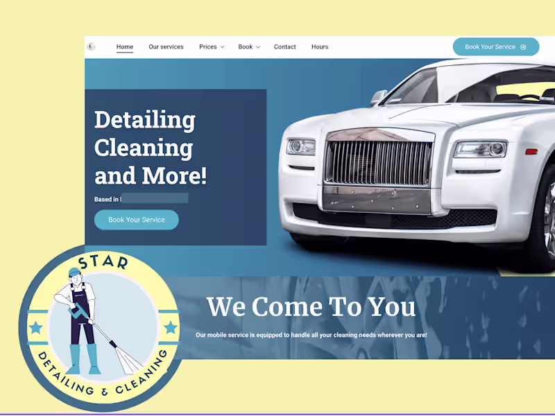 Cover image for Car Detailing Website 