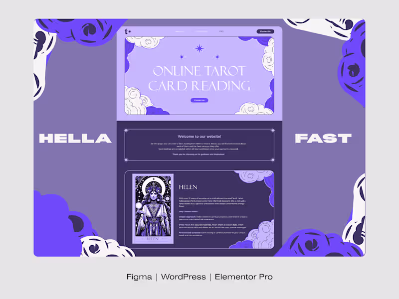 Cover image for Mystical Tarot Landing Page Design in Figma