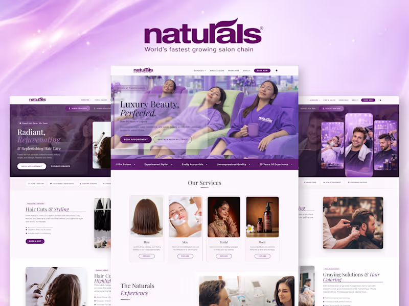 Cover image for Luxury Digital Experience for Naturals Salon