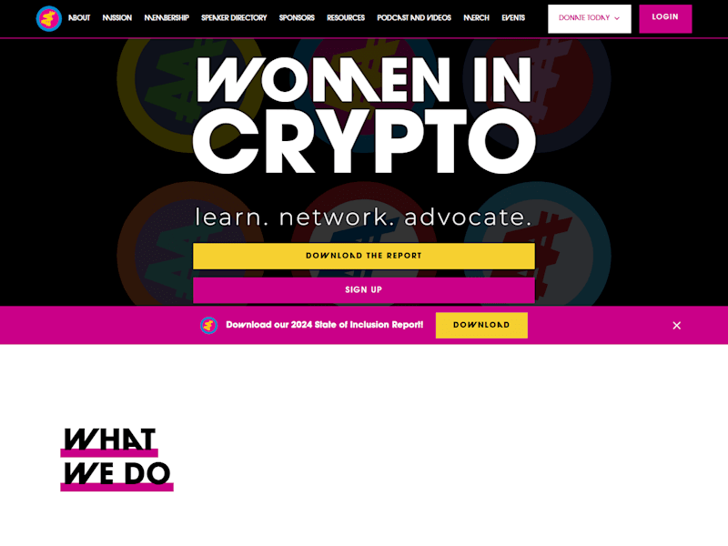 Cover image for Womenincrypto webflow Website Design
