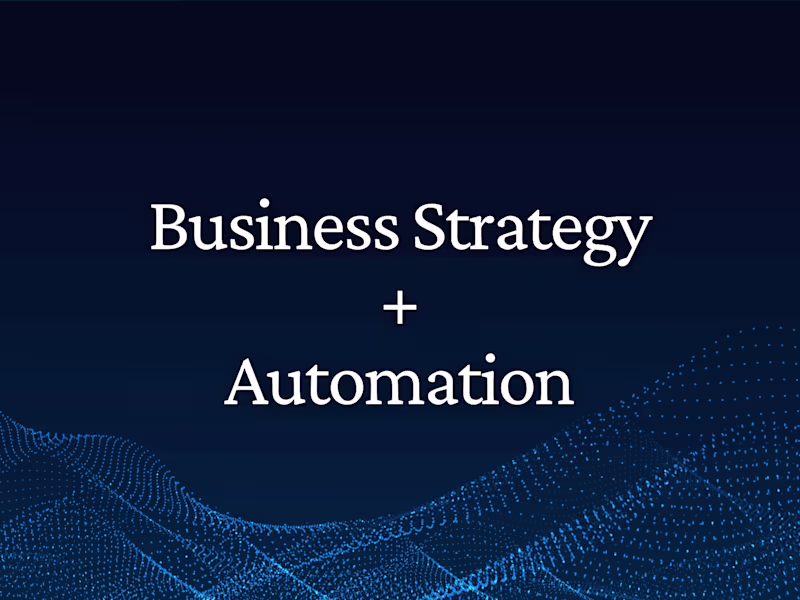 Cover image for Business Strategy & Automation