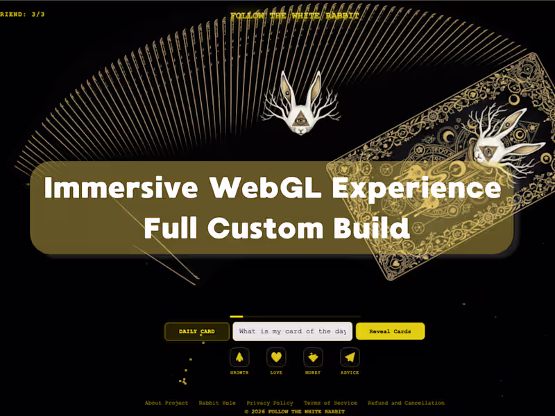 Cover image for Immersive WebGL Experience — Full Custom Build