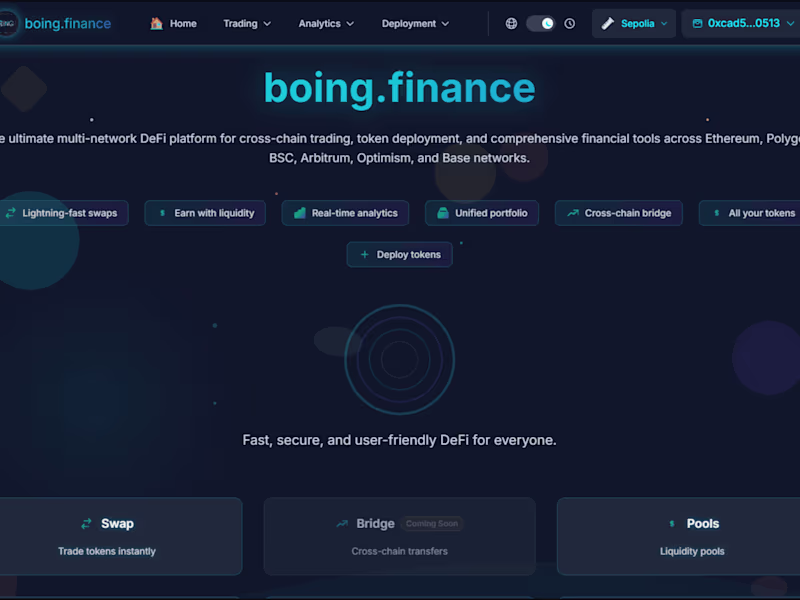 Cover image for boing.finance (http://boing.finance) Taking DeFi to the next...