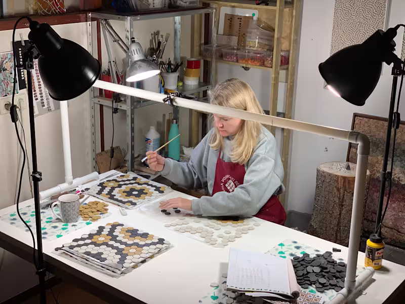 Cover image for Custom Mosaic Floor Commission for Private Residence