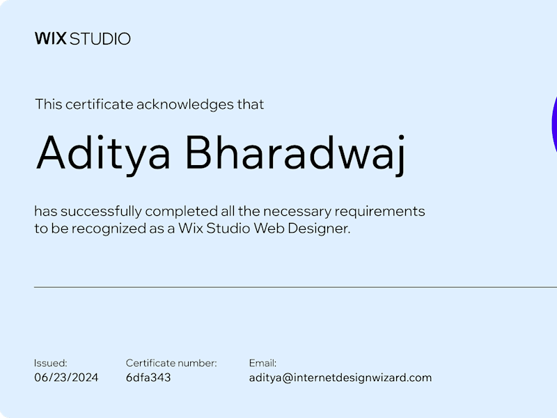 Cover image for Wix Studio Designer Certification