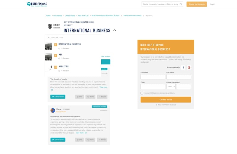 Cover image for EDUopinions University Matching Platform Development