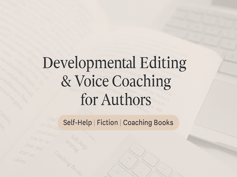 Cover image for Developmental Editing – Self-Help Workbook (Client Project)