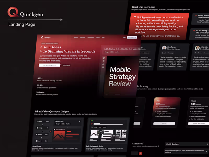 Cover image for Landing Page for a Gen-AI Platform