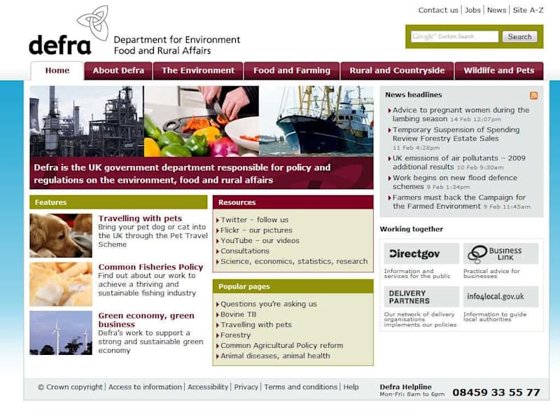 Cover image for Department for Environment, Food & Rural Affairs
