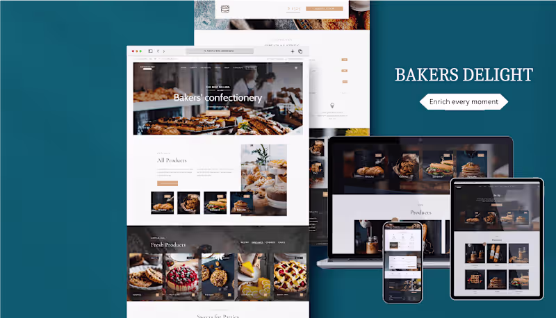 Cover image for Web designing of a bakery