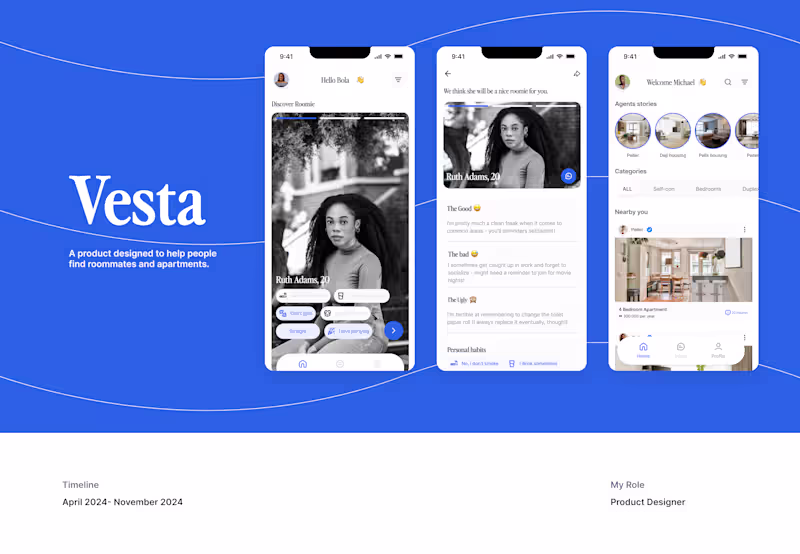 Cover image for Vesta Mobile design