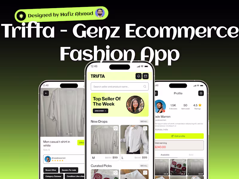 Cover image for Trifta - GenZ Ecommerce App Design