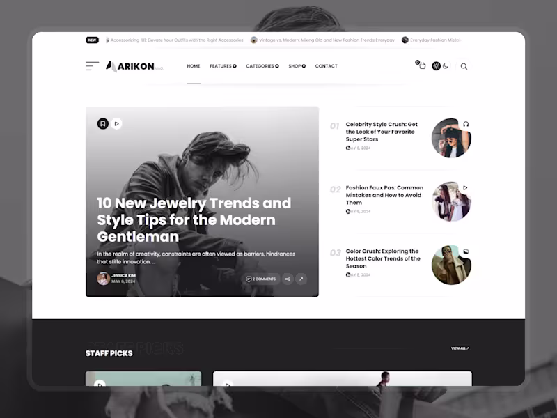 Cover image for Arikon WordPress Theme Development
