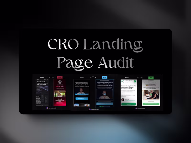 Cover image for Landing Page CRO Audit
