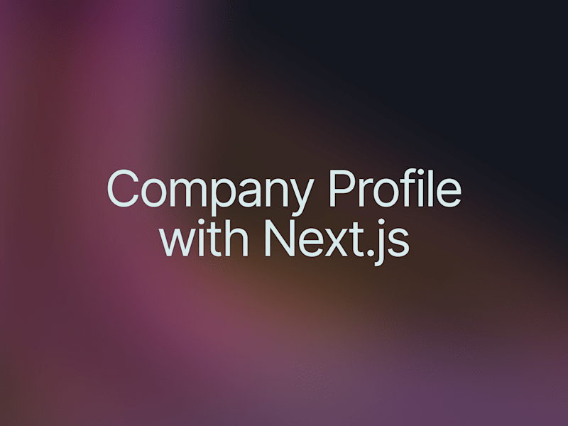 Cover image for Company profile with blogs/articles section from Contentful