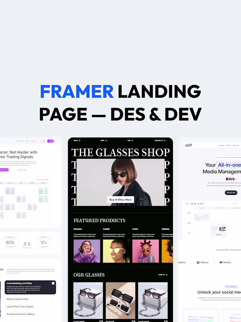 Cover image for  Framer Landing Page (Design & Development)