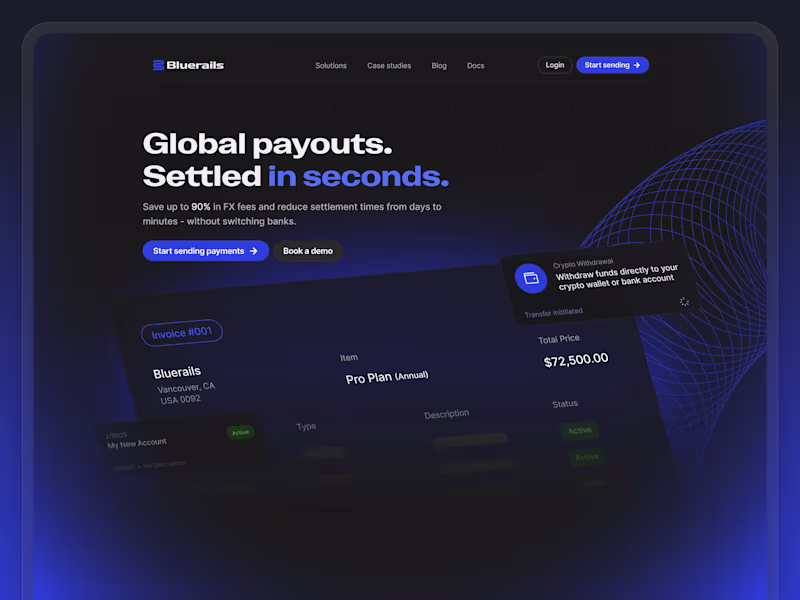 Cover image for Bluerails.com Development in Framer