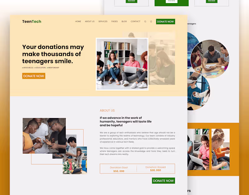 Cover image for Charity website