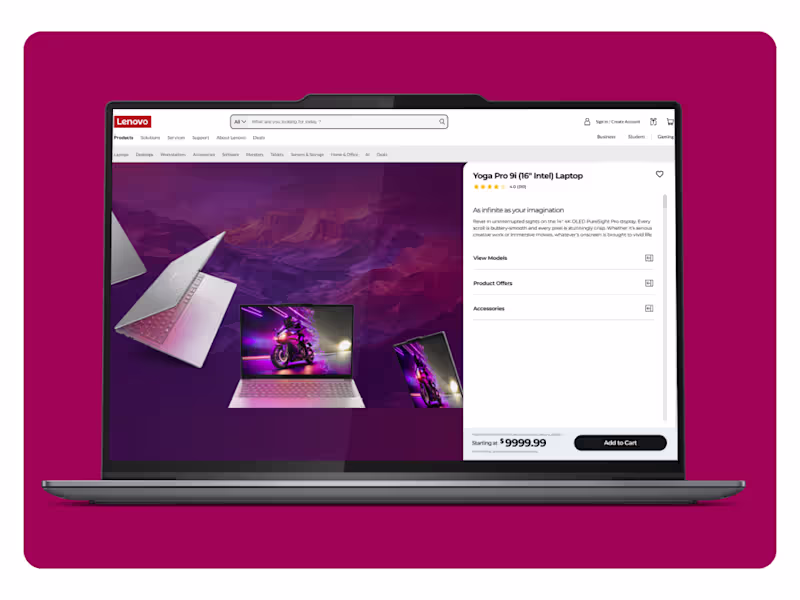 Cover image for Lenovo Ecommerce Vision Design Concept