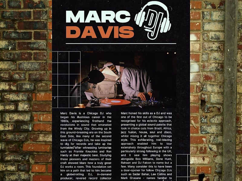 Cover image for Marc Davis | EPK ( Electronic Press Kit) Design