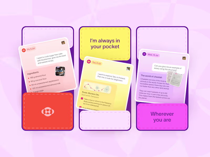 Cover image for Personal AI assistant: mobile design, brand identity