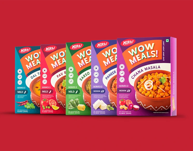 Cover image for Miraj Wow Meals - Packaging Design | Ready to eat