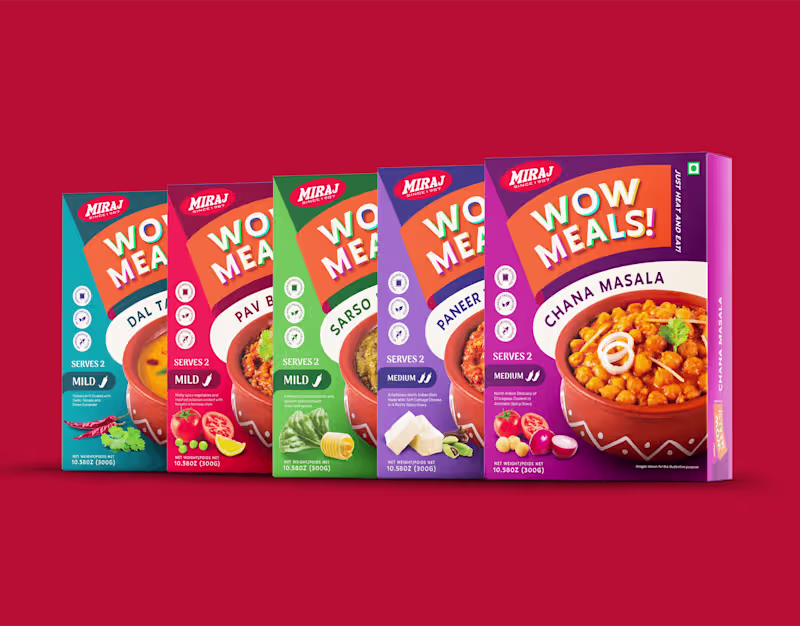 Cover image for Miraj Wow Meals - Packaging Design | Ready to eat