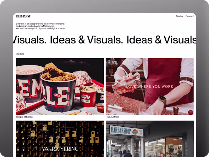 Cover image for Belmont Melbourne Website