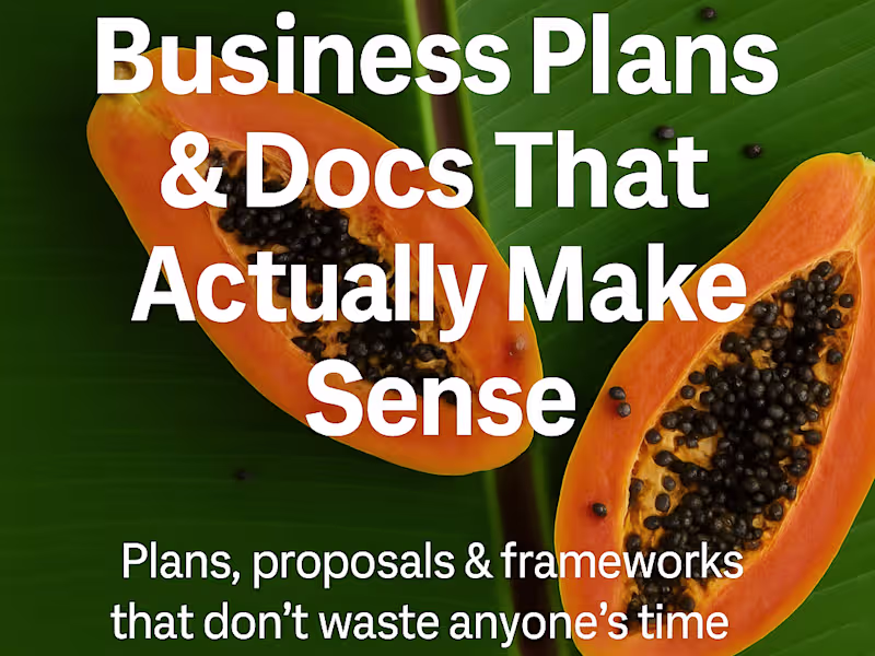 Cover image for Business Plans, Docs & Strategy That Make Sense