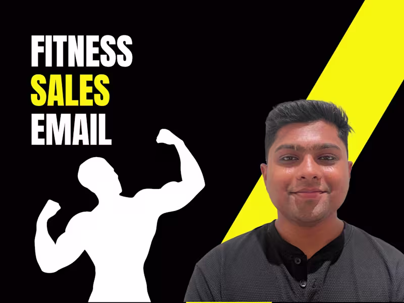 Cover image for Sales email for supplement company. (For experience)