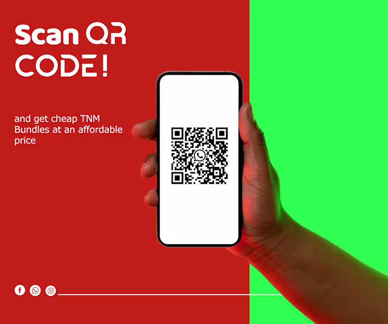 Cover image for Social media Ad to scan QR code for buying  internet bundles