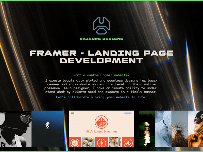 Cover image for Framer - Landing Page Development