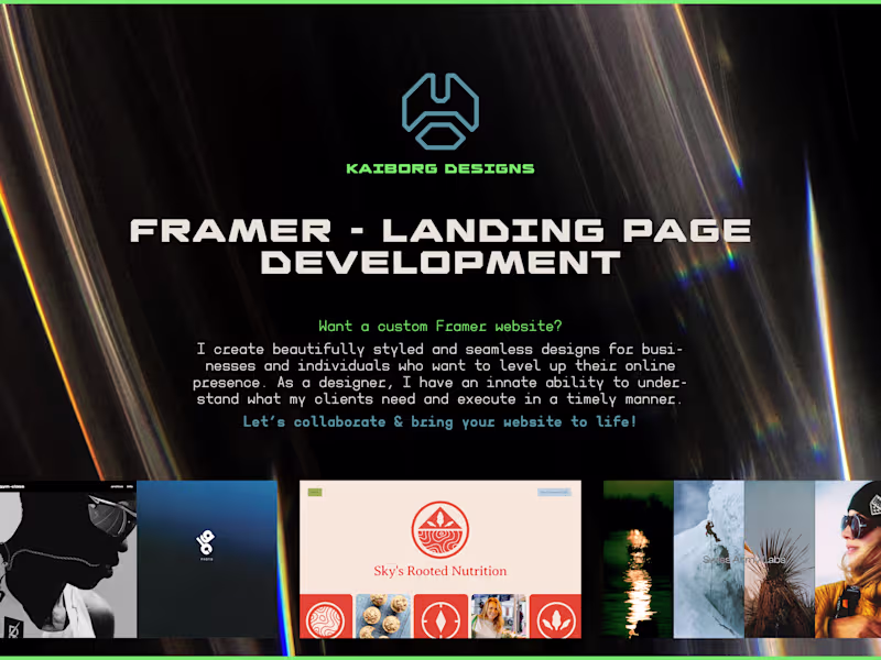 Cover image for Framer - Landing Page Development