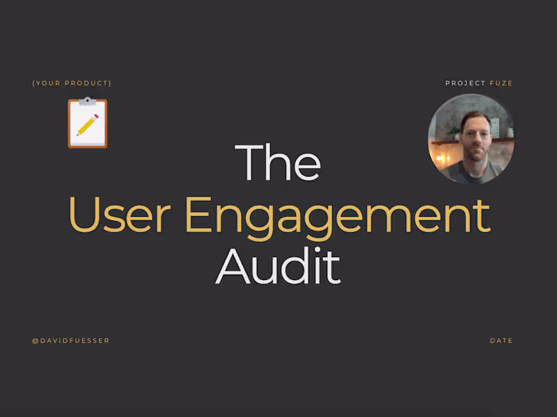 Cover image for User Engagement Audits & Feature Onboarding Reviews