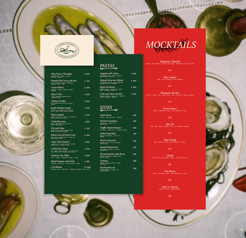 Cover image for Caviar & Cocktails — Print Design This is how a premium bran...