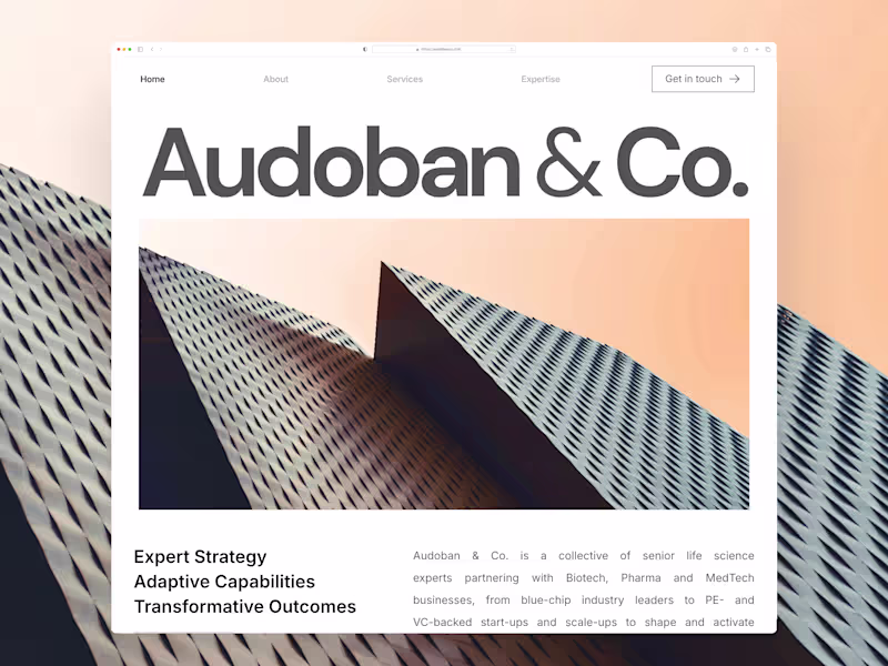 Cover image for Audoban & Co. Website Design and Development