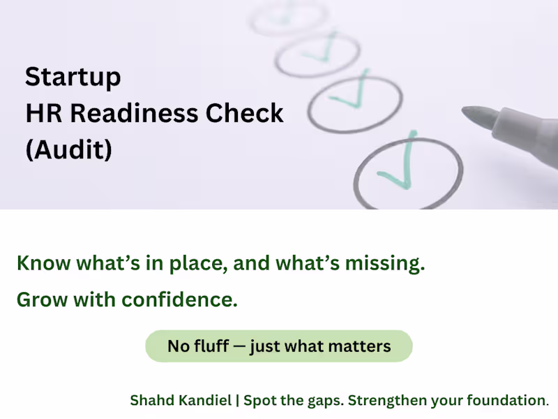 Cover image for Startup HR Readiness Check (Audit)