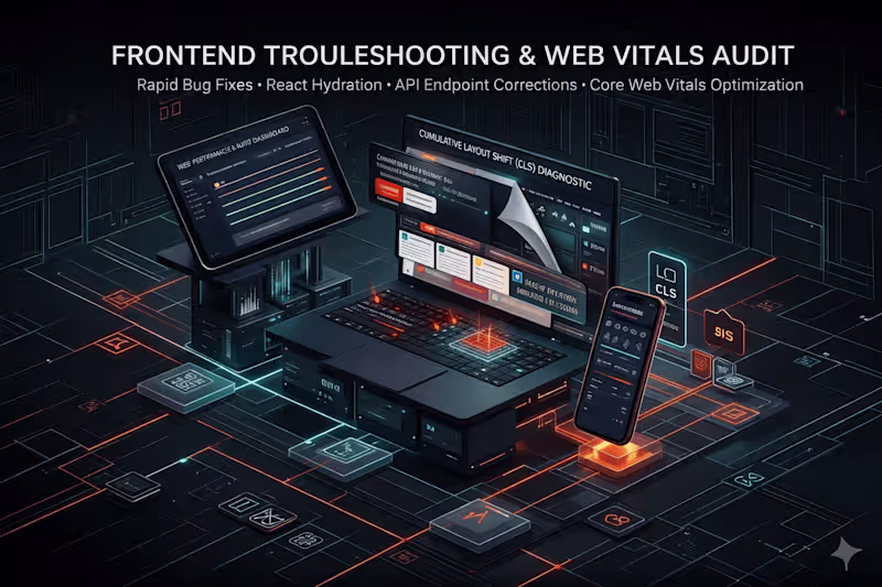 Cover image for Frontend Troubleshooting & Web Vitals Audit
