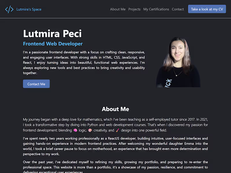 Cover image for  Modern & Responsive Personal Portfolio Website