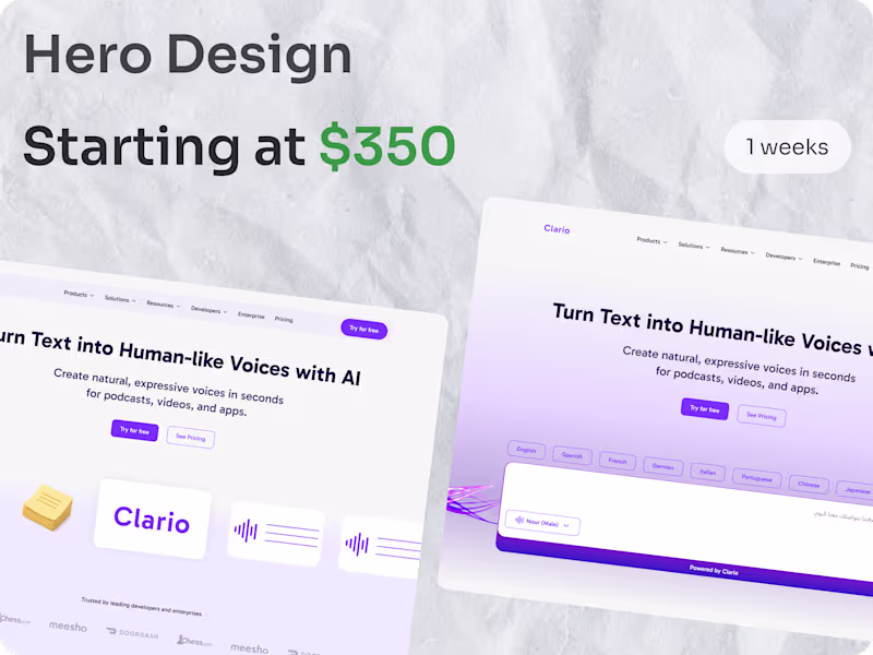 Cover image for Hero Section Design