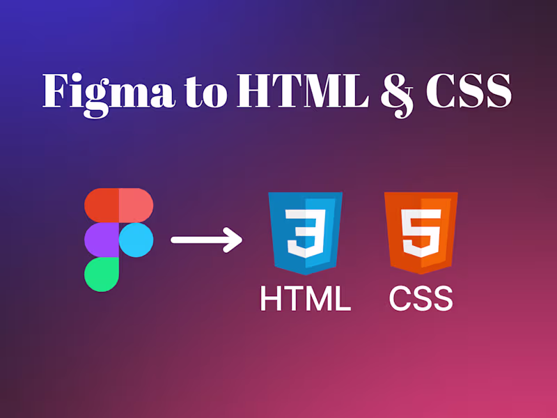 Cover image for Figma to HTML & CSS
