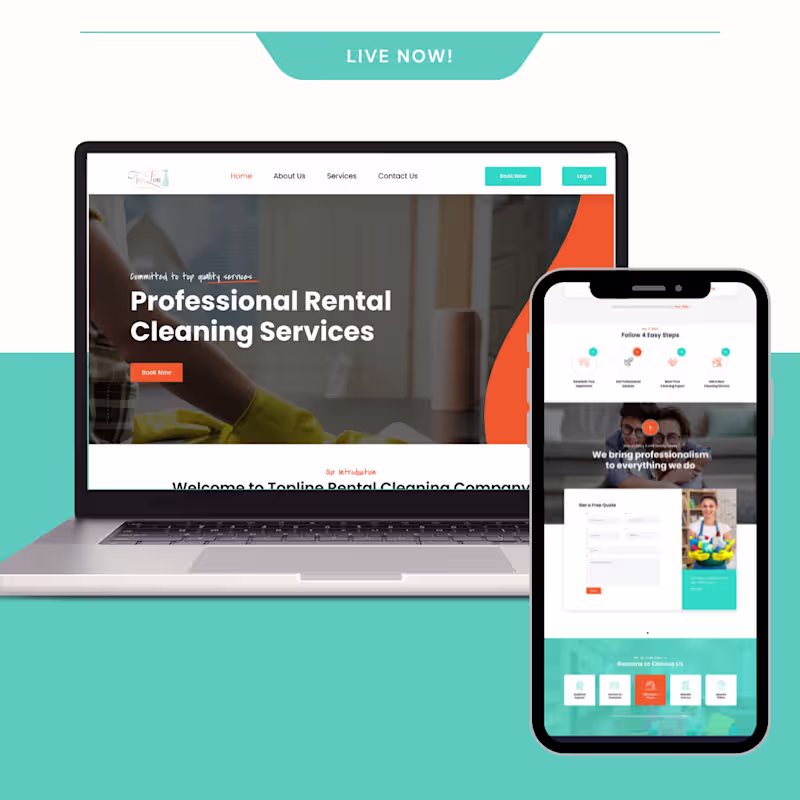 Cover image for House cleaning website, Office cleaning website