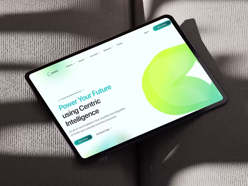 Cover image for Designing Centric — No-Code AI Modern Website