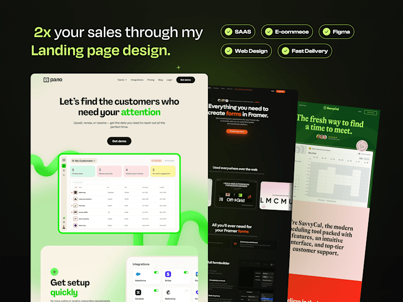 Cover image for  SaaS landing page Design in Figma