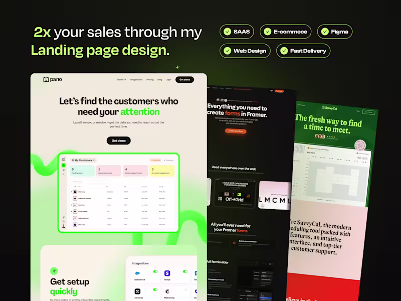 Cover image for  SaaS landing page Design in Figma