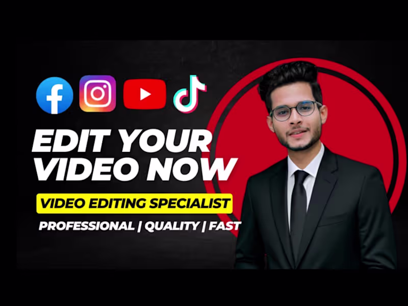 Cover image for I can edit your video professionally.